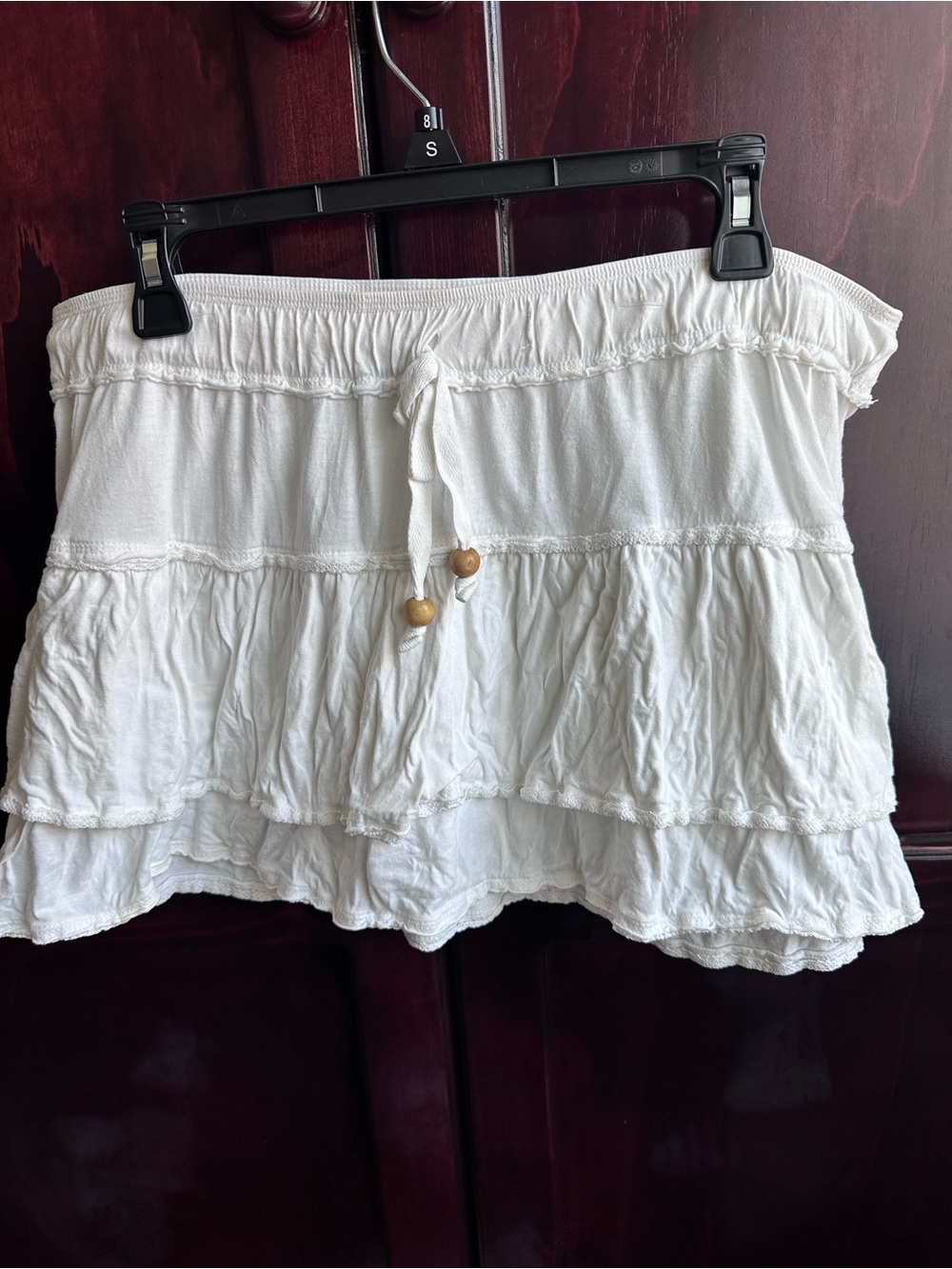 Y2K Old Navy White Tiered Mini Skirt